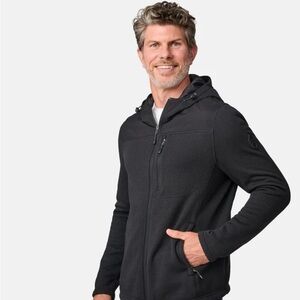 Free Country Men's Cable Fleece Hooded Jacket - New with tags- Size XL